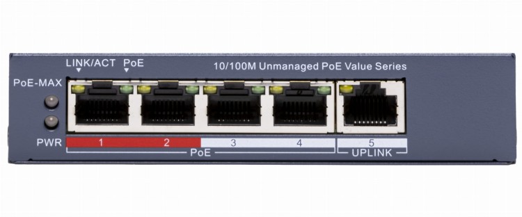 SWITCH POE DS-3E0105P-E/M(C) 4-PORTOWY Hikvision-1868907