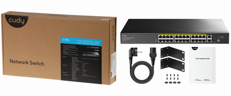 SWITCH POE FS1026PS1 24-PORTOWY SFP CUDY-1790449