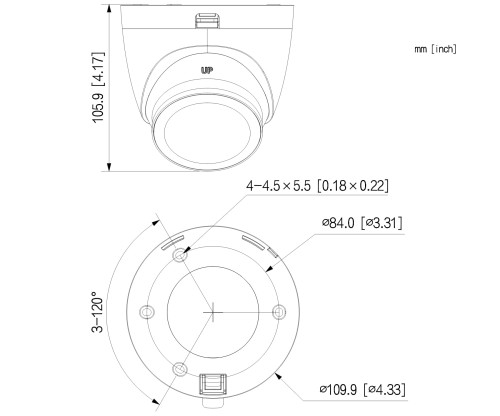 KAMERA AHD, HD-CVI, HD-TVI, PAL HAC-HDW1200TQ-IL-T-0280B-DIP Smart Dual Light Two-way Talk - 1080p 2.8mm DAHUA-1822950