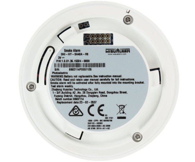 BEZPRZEWODOWA CZUJKA DYMU HY-SA40A-R8 WISUALARM-1869828