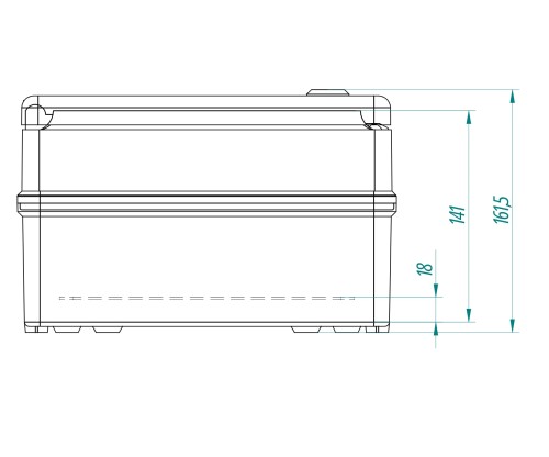 OBUDOWA HERMETYCZNA INDUSTRIAL/252X352X142/SR2-TR/EPN 252x 352x 162mm Elektro-Plast Nasielsk-1790583