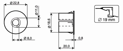 ZESTAW KOŁNIERZY MONTAŻOWYCH MC300-S31W ALARMTECH-1768660