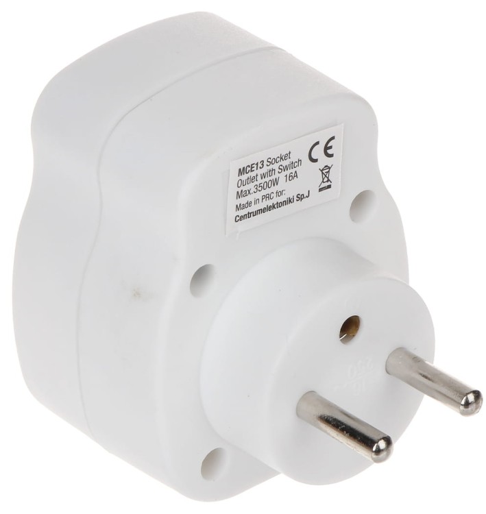GNIAZDO Z WYŁĄCZNIKIEM MCE-13 230V 3500W MACLEAN ENERGY-1343821