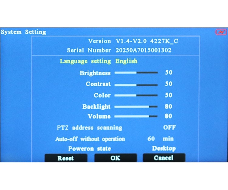 MONITOR AHD, HD-CVI, HD-TVI, PAL MS-ACT50-4K-V2 5"-1820347