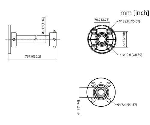 UCHWYT SUFITOWY KAMERY PFB220C-B DAHUA-1869588