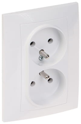 GNIAZDO PODWÓJNE SANTRA/4135-00/EPN 230V 16A Elektro-Plast-1651067