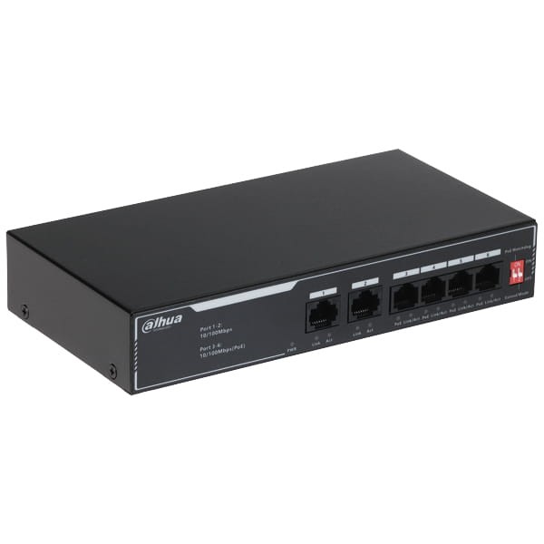 SWITCH POE SF1006LP 6-PORTOWY, 4 PoE DAHUA-1869266