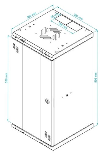 SZAFA RACK WISZĄCA S-RC10-12U-300GB STALFLEX-1688271