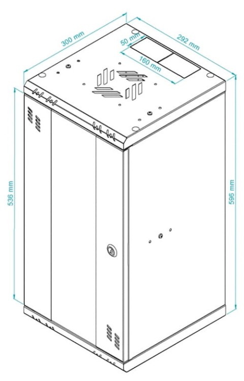 SZAFA RACK WISZĄCA S-RC10-12U-300GG STALFLEX-1688226