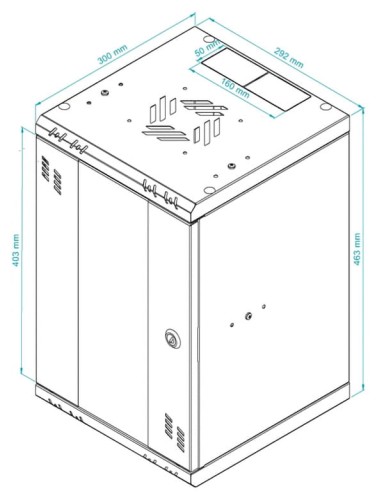 SZAFA RACK WISZĄCA S-RC10-9U-300GG STALFLEX-1688960