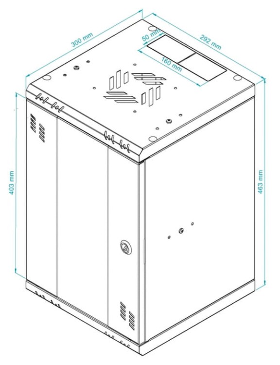 SZAFA RACK WISZĄCA S-RC10-9U-300GG STALFLEX-1688960