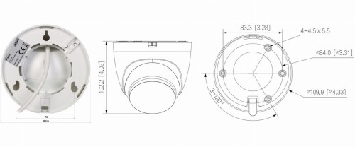 KAMERA IP T3A-PV-0280B Wi-Fi 6, Smart Dual Light Active Deterrence - 3Mpx 2.8mm DAHUA-1823082