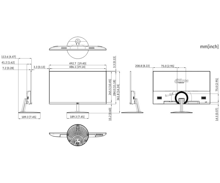 MONITOR VGA, HDMI LM22-A200Y 21.45" DAHUA-1823293