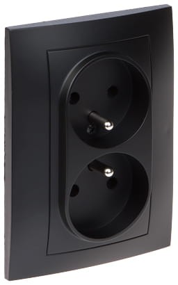GNIAZDO PODWÓJNE SANTRA/4135-09/EPN 230V 16A Elektro-Plast-1651070