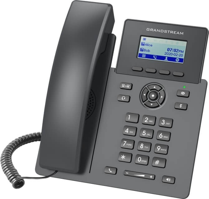 Grandstream GRP2601P – telefon IP – widok pod kątem.jpg
