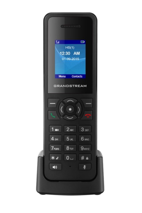 Grandstream DP720 – słuchawka DECT IP – widok z przodu z ładowarką.jpg