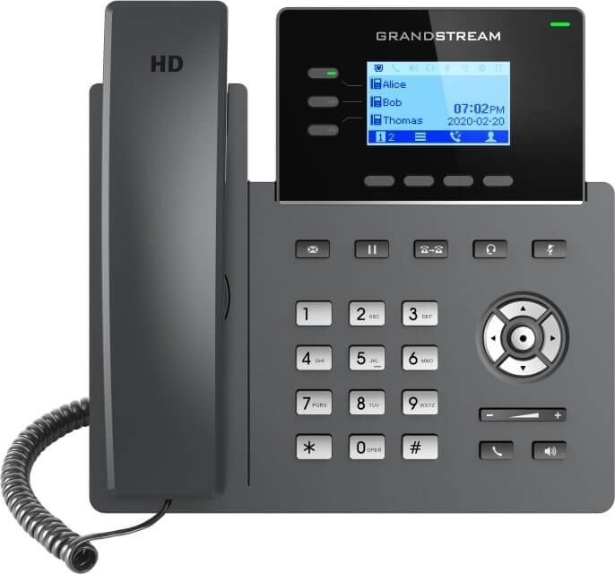 Grandstream GRP2603 – telefon IP – widok z przodu.jpg