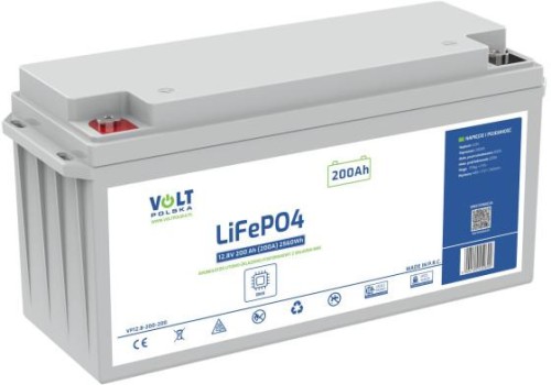 AKUMULATOR VOLT POLSKA LITOWO-ŻELAZOWO-FOSFORANOWY LiFePO4 12V 200Ah 200A-1861032
