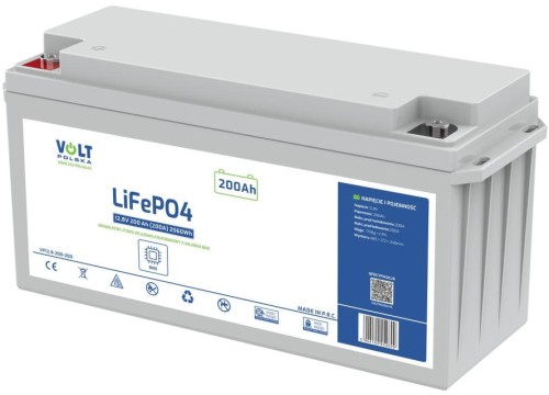 AKUMULATOR VOLT POLSKA LITOWO-ŻELAZOWO-FOSFORANOWY LiFePO4 12V 200Ah 200A-1861033