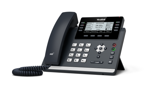 Yealink SIP-T43U – telefon IP – widok pod kątem.png
