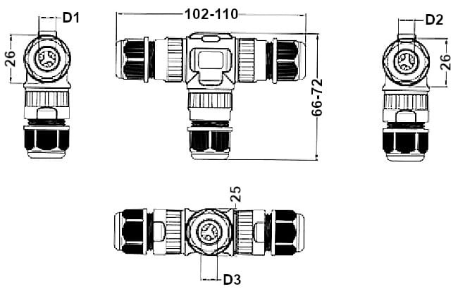 PUSZKA POŁĄCZENIOWA PUH-3P-M20T-1332556