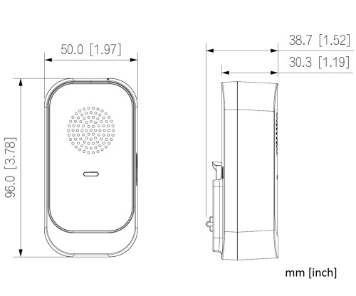 BEZPRZEWODOWY GONG DRZWIOWY DS1AG Wi-Fi 6, AC 230V DAHUA-1869746
