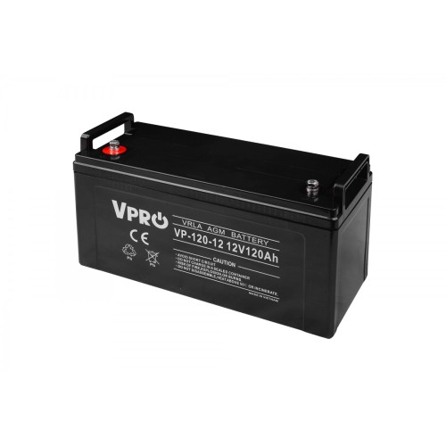 VOLT Polska VPRO 12V 120Ah – akumulator VRLA AGM – widok pod kątem.jpg