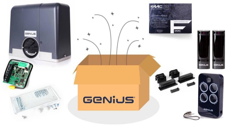 Zestaw Genius Blizzard 400 24V do 400kg bram przesuwnych-1867598