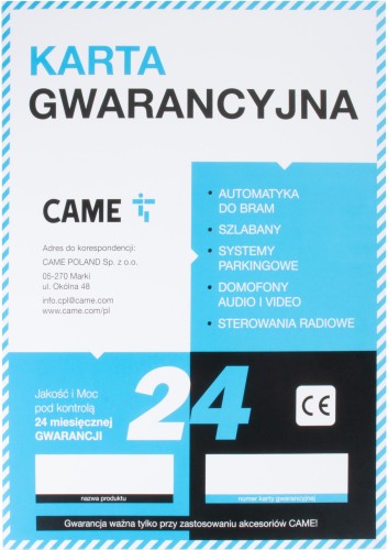 Zestaw CAME BXV 10 PLUS TOP do 1000kg bram przesuwnych (8K01MS-043)-1641043