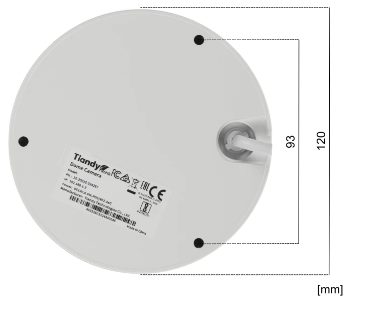 KAMERA IP TC-C38KS 3ERA-28 Color Maker - 8Mpx 2.8mm TIANDY-1955744
