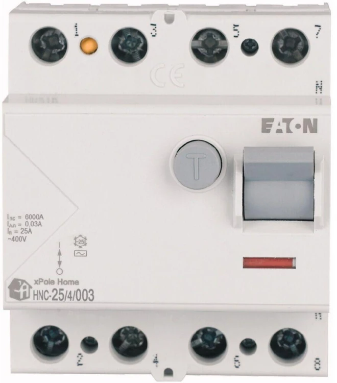 EATON WYŁĄCZNIK RÓŻNICOWOPRĄDOWY 25A 4P 4M 30MA AC 6KA-1948194