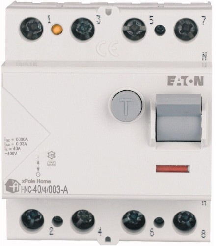 EATON WYŁĄCZNIK RÓŻNICOWOPRĄDOWY 40A 4P 4M 30MA A 6KA-1948195