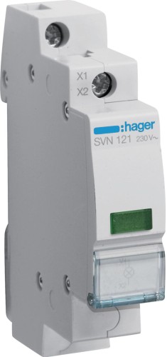 Lampka sygnalizacyjna, 230V AC, Zielony LED HAGER SVN121-1920200