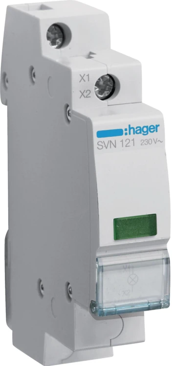 Lampka sygnalizacyjna, 230V AC, Zielony LED HAGER SVN121-1920200