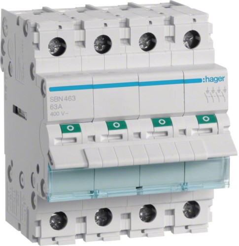 Modułowy rozłącznik izolacyjny 4P 63A 400VAC Hager SBN463-1925928