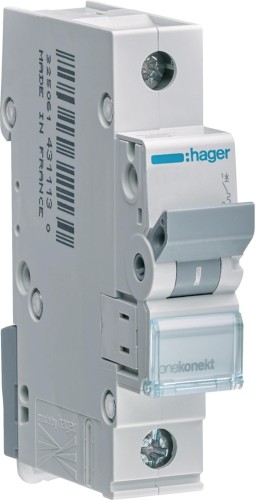 Wyłącznik nadprądowy 6kA , B, 16A, 1P, B16 Hager MBN116E-1769357