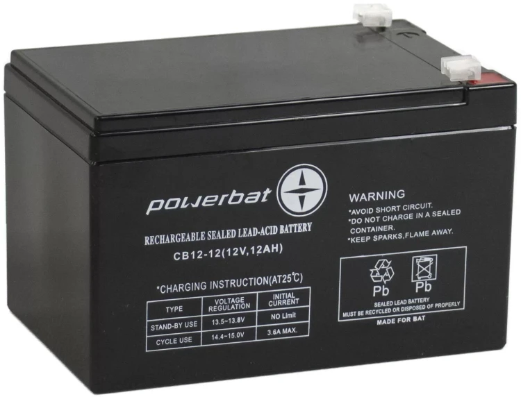 Akumulator AGM POWERBAT CB 12V 12Ah-1852112