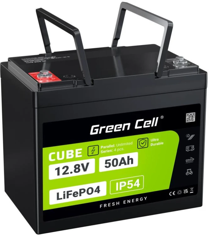 AKUMULATOR LITOWO-ŻELAZOWO-FOSFORANOWY LiFePO4 Green Cell Cube 12.8V 50Ah LFPGC12V50AH-1917559