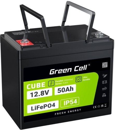 AKUMULATOR LITOWO-ŻELAZOWO-FOSFORANOWY LiFePO4 Green Cell Cube 12.8V 50Ah LFPGC12V50AH-1853375