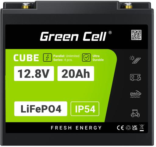 AKUMULATOR LITOWO-ŻELAZOWO-FOSFORANOWY LiFePO4 Green Cell Cube 12.8V 20Ah LFPGC12V20AH-1917575