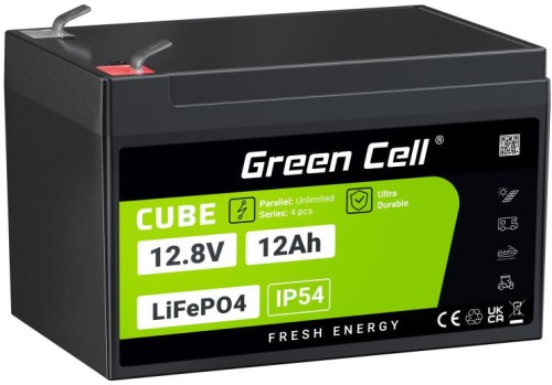 AKUMULATOR LITOWO-ŻELAZOWO-FOSFORANOWY LiFePO4 Green Cell Cube 12.8V 12Ah LFPGC12V12AH-1917844