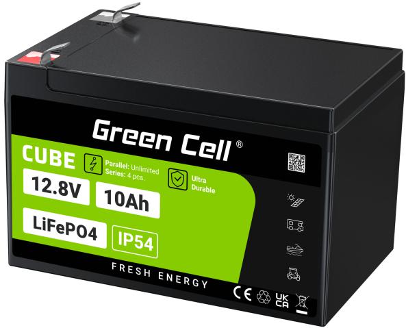 AKUMULATOR LITOWO-ŻELAZOWO-FOSFORANOWY LiFePO4 Green Cell Cube 12.8V 10Ah LFPGC12V10AH-1853603