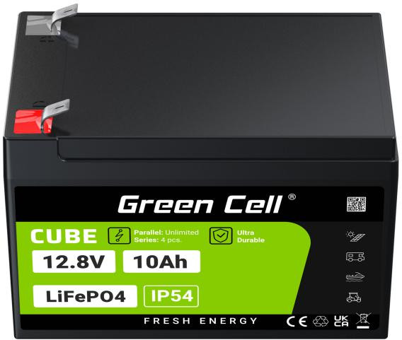 AKUMULATOR LITOWO-ŻELAZOWO-FOSFORANOWY LiFePO4 Green Cell Cube 12.8V 10Ah LFPGC12V10AH-1917854