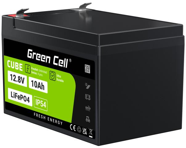 AKUMULATOR LITOWO-ŻELAZOWO-FOSFORANOWY LiFePO4 Green Cell Cube 12.8V 10Ah LFPGC12V10AH-1917855