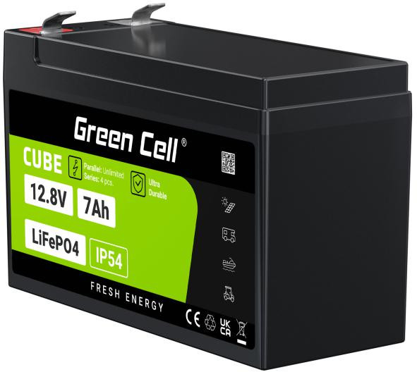 AKUMULATOR LITOWO-ŻELAZOWO-FOSFORANOWY LiFePO4 Green Cell Cube 12.8V 7Ah LFPGC12V7AH-1917859