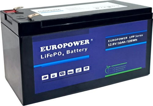 Akumulator LiFePO4 EUROPOWER serii LFP 12,8V 10Ah (Żywotność ~2000 cykli)-1855770
