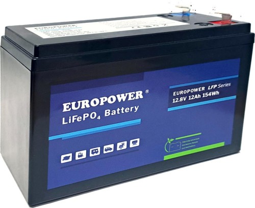 Akumulator LiFePO4 EUROPOWER serii LFP 12,8V 12Ah (Żywotność ~2000 cykli)-1937365