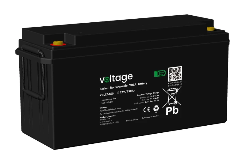 Akumulator AGM Voltage Long Life 12V 150Ah VEL12-150 (Żywotność 15 lat)-1932328