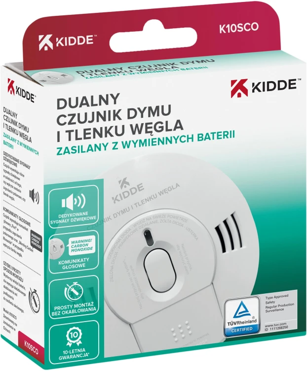 Czujnik czadu i dymu 2w1 Kidde K10SCO-1909635