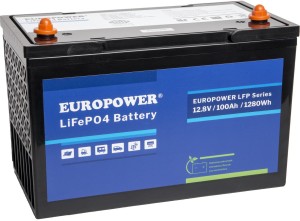 Akumulator LiFePO4 EUROPOWER serii LFP 12,8V 100Ah Bluetooth (Żywotność ~4000 cykli)-1652916